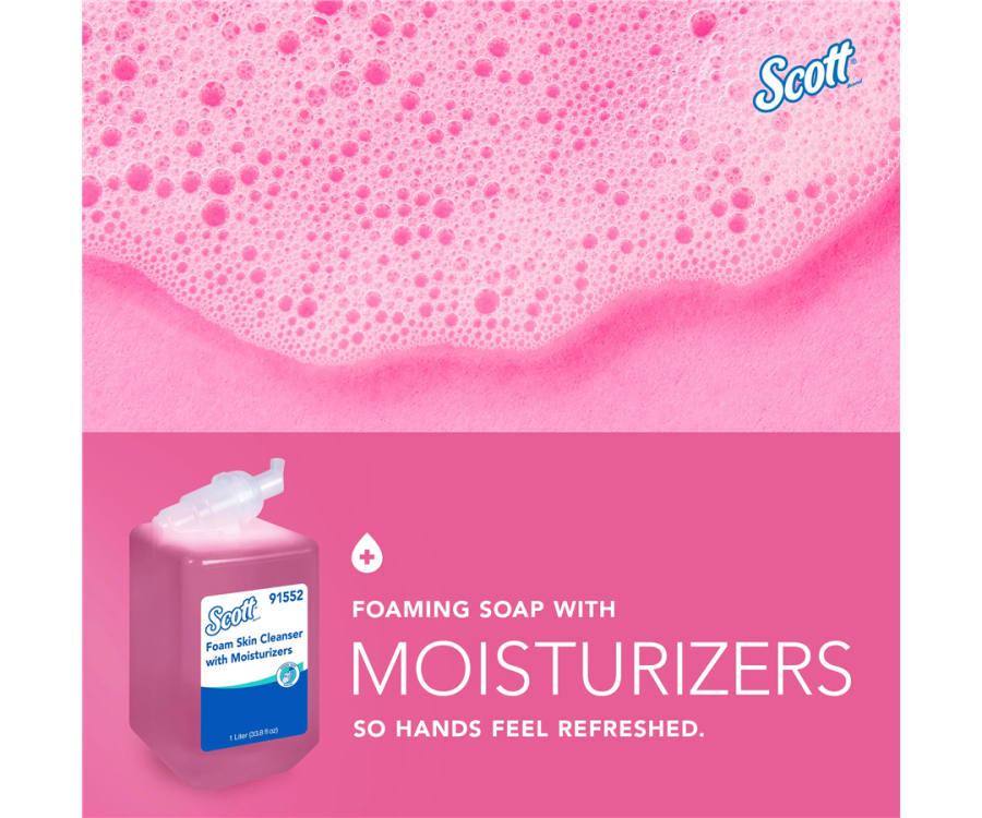 Scott® Pink Moisturizing Foam Skin Cleanser (1000 ml., 1 Bottle/CS)
